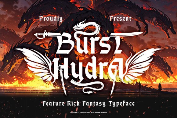 Brust Hydra Font: Command Attention with Mythic Typography