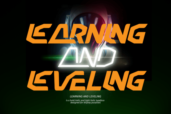 Learning and Leveling: A Modern Futuristic Techno Font