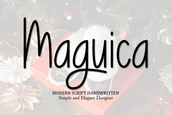 Maguica: A Handwritten Script for Creative Projects