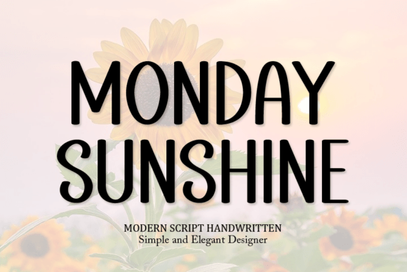 Monday Sunshine: The Perfect Handwritten Script for Creative Projects