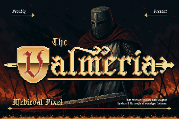 Valmeria: A Gothic Pixel Typeface for Bold Designers